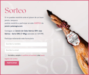 Sorteo Jamón Pata Negra