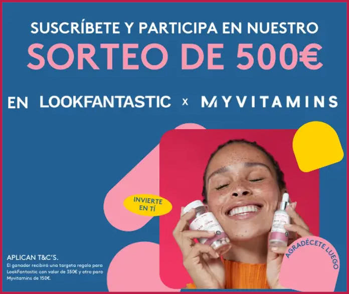 Sorteo Lookfantastic Myvitamins 500 E