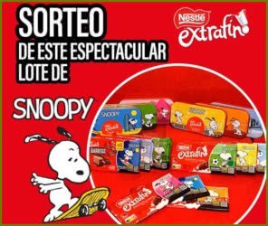 Sorteo Nestle Extrafino Snoopy
