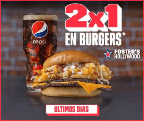 Cupones Descuento Fosters Hollywood 2x1