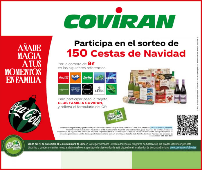 Sorteo Por Compra Coviran 150 Cestas Navidad 2023