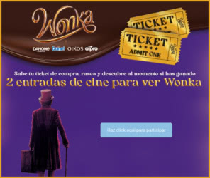 Sorteo Por Compra Danone Peli Wonka 2 Entradas