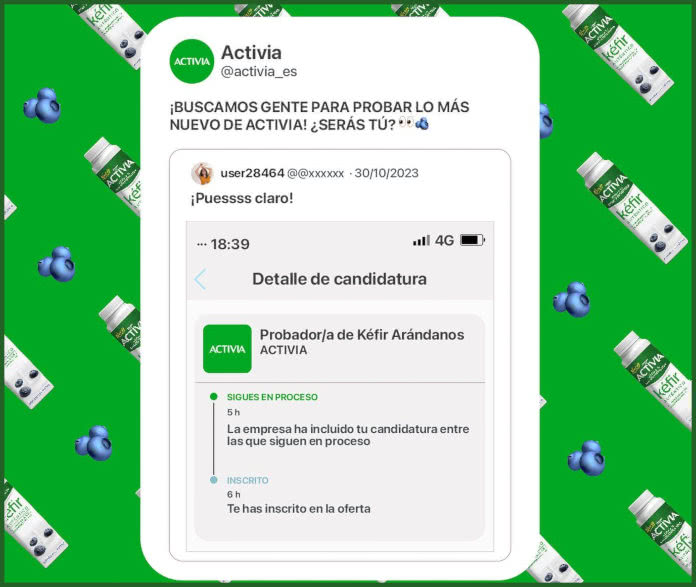 Tester Activia Kefir Arandanos