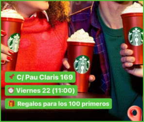Gratis Starbucks Pau Claris 100 Primeros