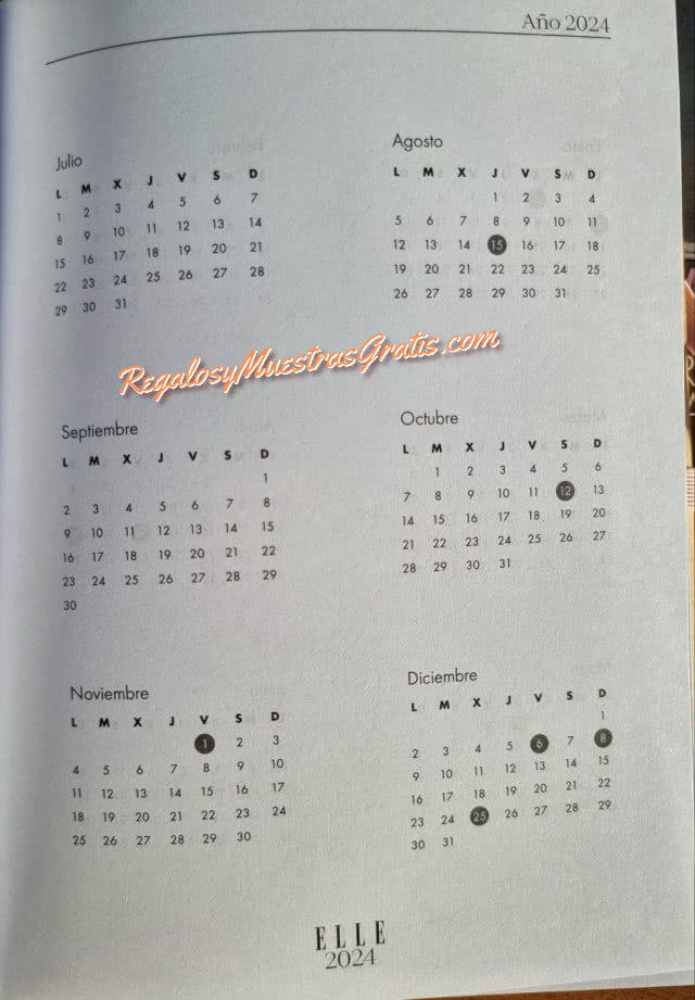 Regalos Revistas Enero 2024 Elle Agenda Meses