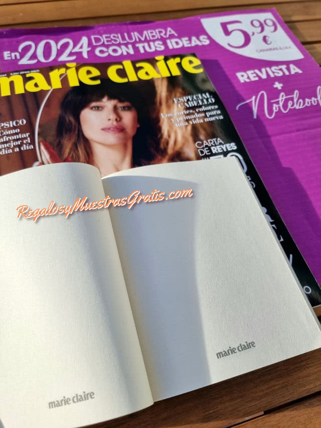 Regalos Revistas Enero 2024 Marie Claire Libreta