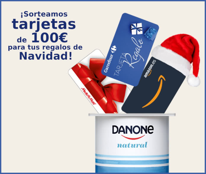 Sorteo Danone Tarjetas 100 euros Navidad
