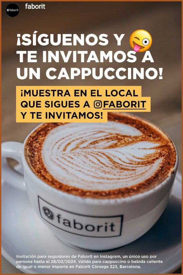 Gratis Faborit Barcelona Corcega Cappuccino Story