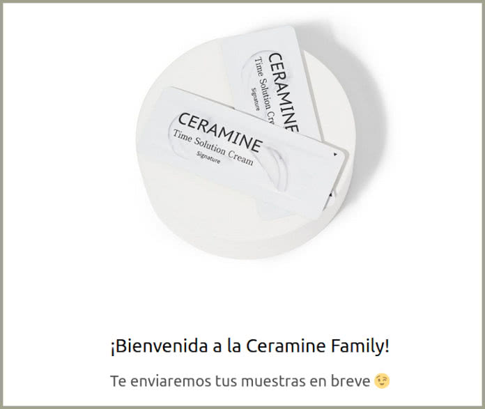 Muestras Gratis Ceramine Bienvenida