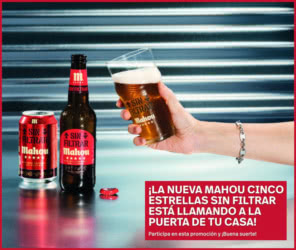 Sorteo Mahou Sin Filtrar Packs Diarios