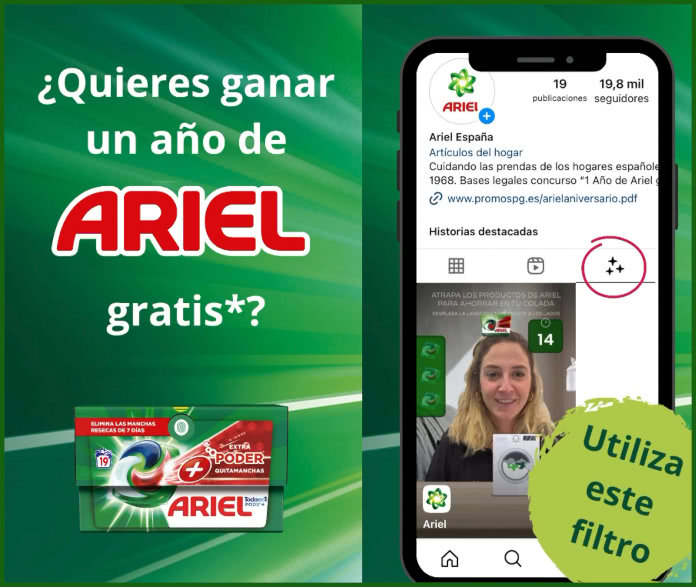 Sorteo Ariel 12 Meses Producto