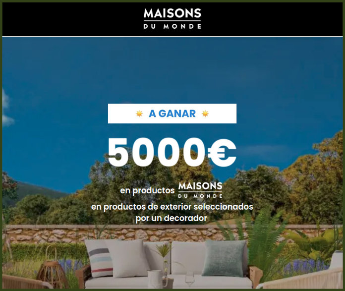 Maisons Du Monde Raffle 5000e