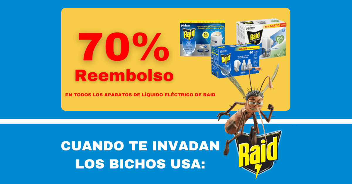 Reembolso Raid Aparatos Electricos 70 Por Ciento