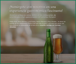 Sorteo Cerveza Alhambra Cenas Michelin