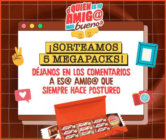 Sorteo Kinder Bueno 5 Megapacks Amigo