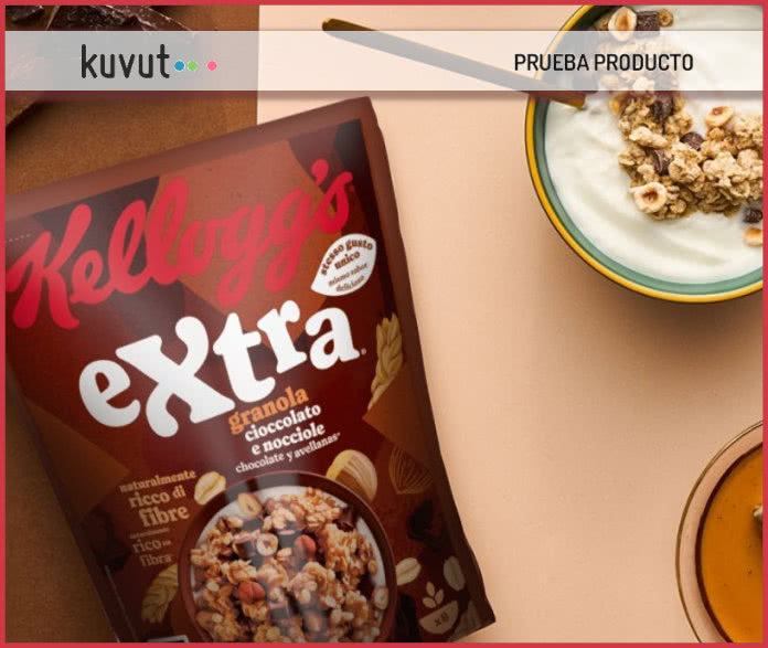 Tester Kuvut Kelloggs Extra Granola 100 Probadores