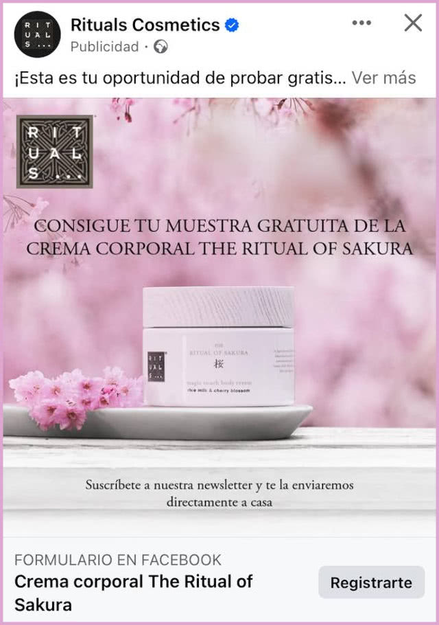 Muestras Gratis Rituals Ritual Of Sakura Anuncio