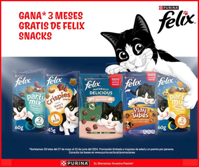 Sorteo Purina 3 Meses Snacks