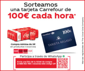 Sorteo Por Compra Coca Cola Carrefour 100e Cada Hora