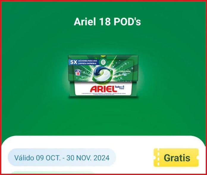 Prueba Gratis La Cuponera Reembolso Ariel 18 Pods