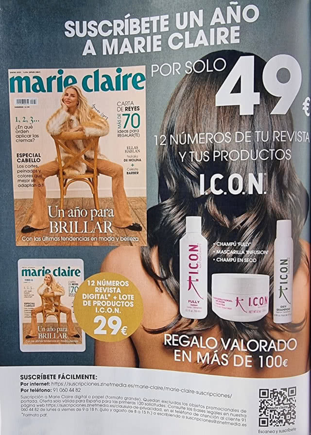 Regalos Suscripción Revistas Marie Claire Enero 2025
