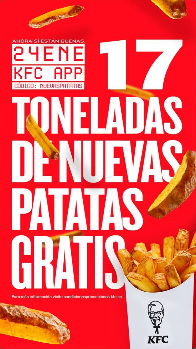 Gratis Kfc Nuevas Patatas 17 Toneladas