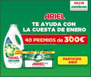 Sorteo Por Compra Coviran Ariel 40 Premios 300e