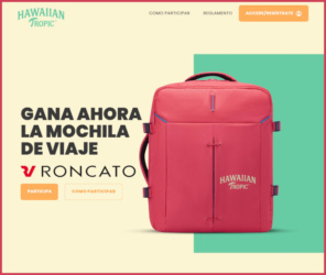 Sorteo Por Compra Hawaiian Tropic 50 Mochilas