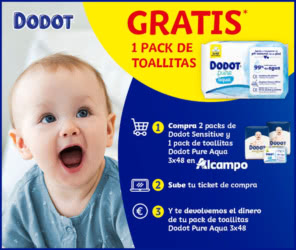Reembolso Dodot Alcampo Pack Toallitas