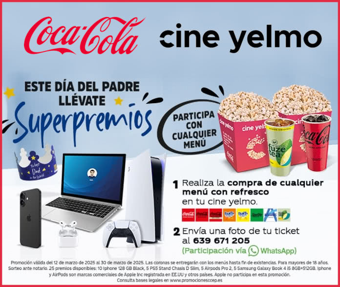 Sorteo Por Compra Coca Cola Cine Yelmo Dia Padre