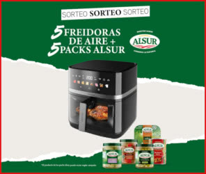 Sorteo Alsur 5 Freidoras Aire 5 Packs