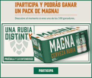Sorteo Cerveza Magna 100 Ganadores
