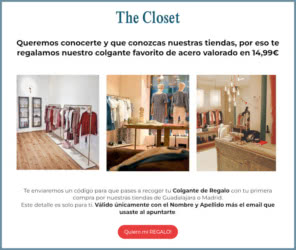 Regalo The Closet Colgante Bienvenida