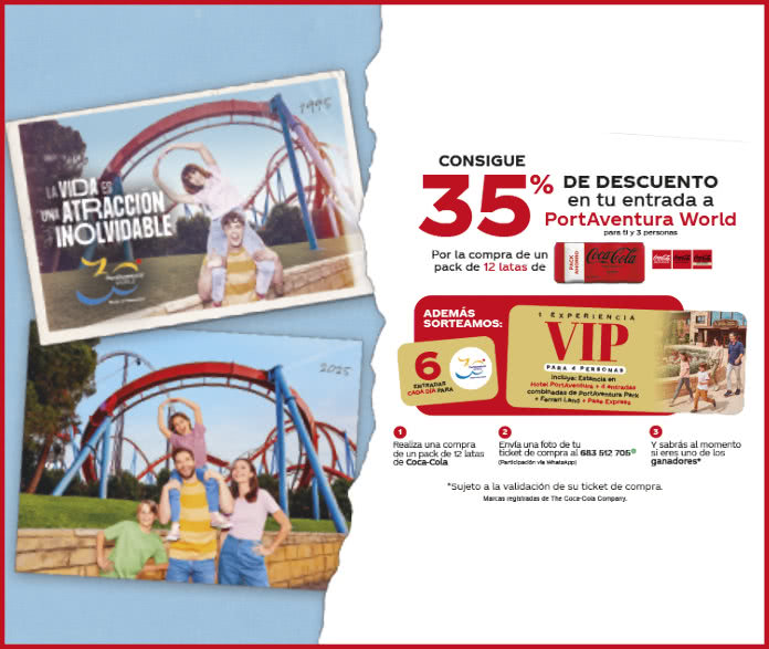 Sorteo Por Compra Coca Cola Descuento Port Aventura