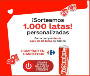 Sorteo Por Compra Carrefour Coca Cola 1000 Latas Personalizadas