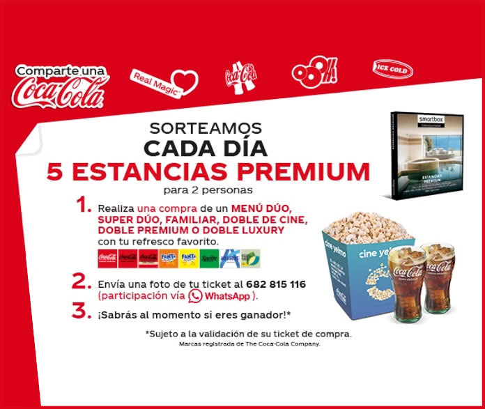 Sorteo Por Compra Coca Cola Cines Yelmo Estancias Premium