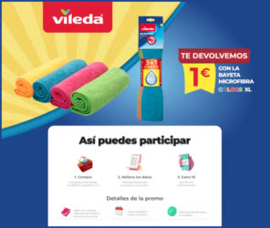 Reembolso Vileda Gelt Bayeta Microfibra 1e
