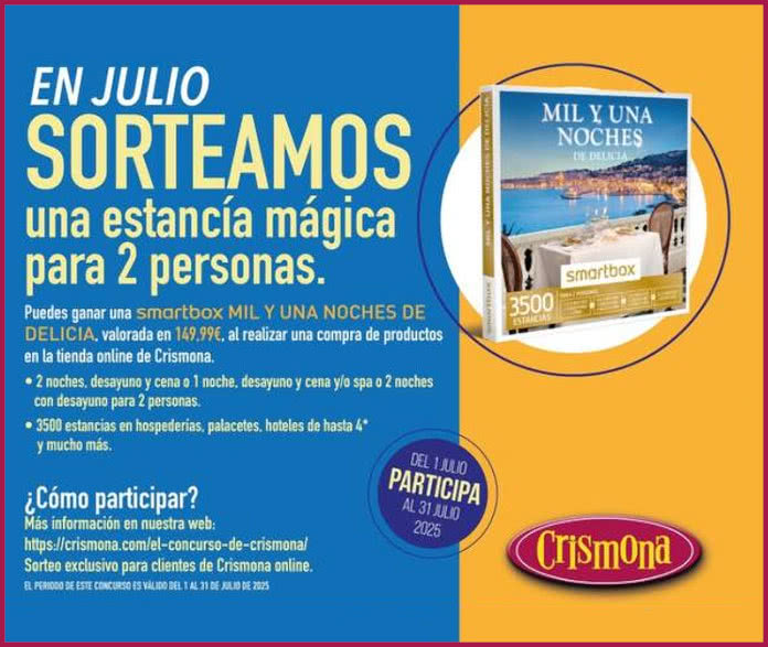Sorteo Crismona Experiencias Julio 25