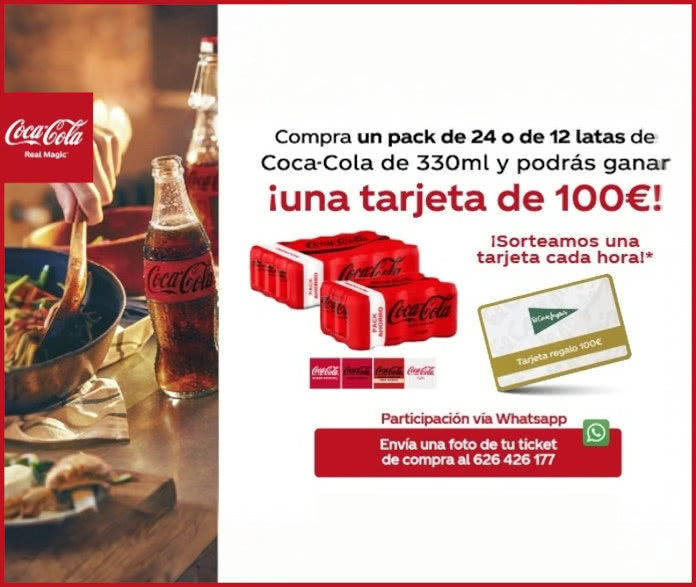 Sorteo Por Compra Coca Cola El Corte Ingles 168 Tarjetas 100e