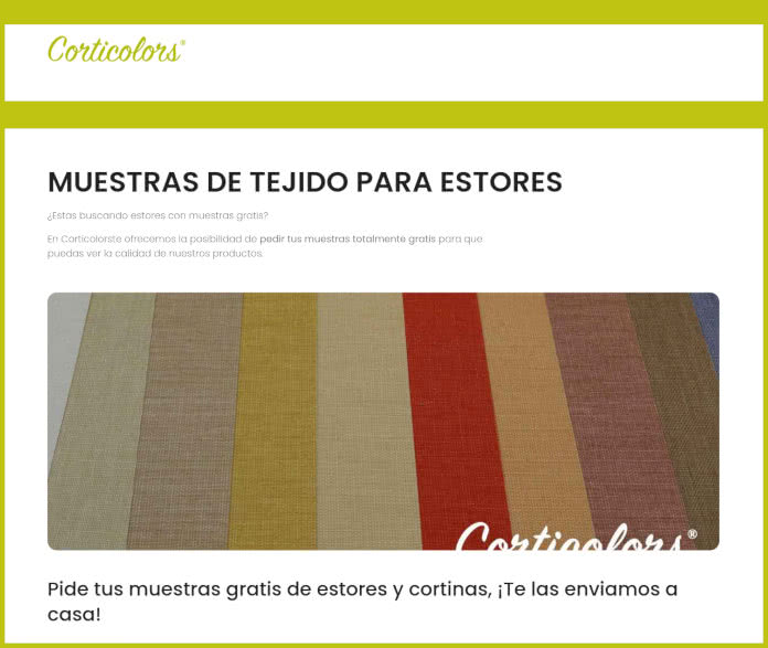 Muestras Gratis Corticolors Tejidos Estores