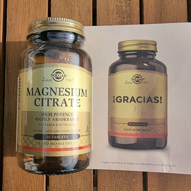 Muestras Recibidas Solgar Magnesio