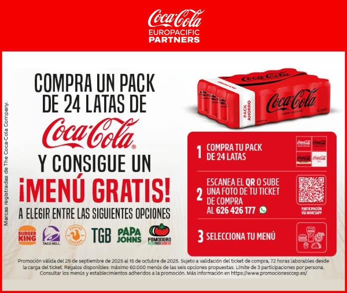 Regalo Por Compra Coca Cola 60000 Menus