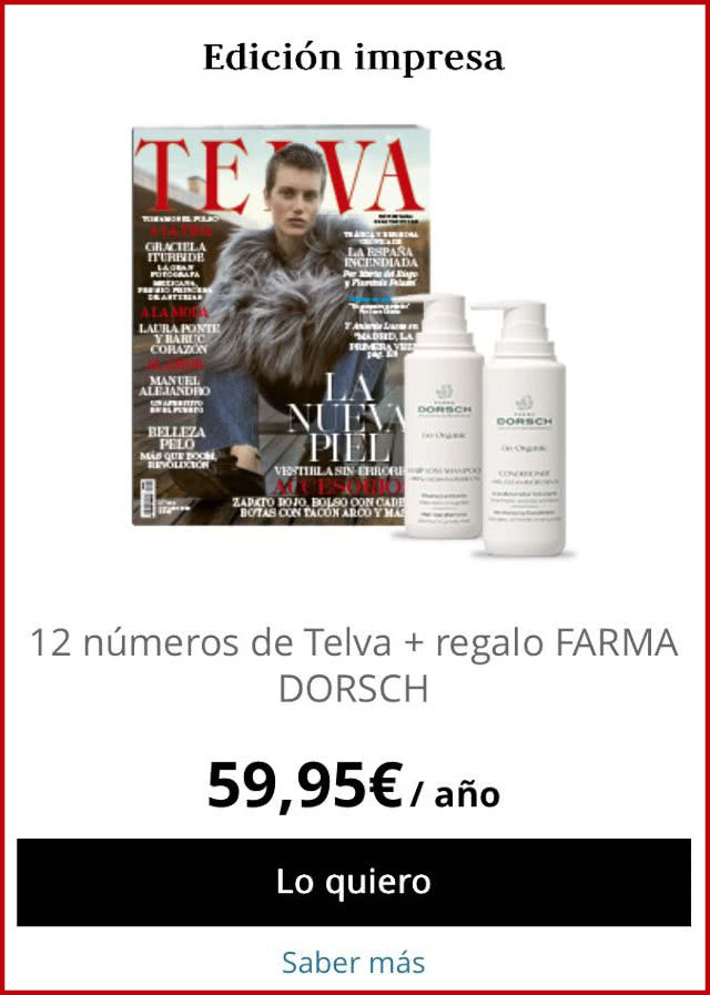 Regalos Suscripción Revistas Telva Octubre 2025