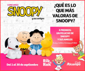Sorteo Alcampo Snoopy Premios Peluches