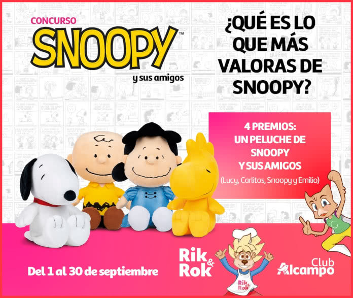 Sorteo Alcampo Snoopy Premios Peluches
