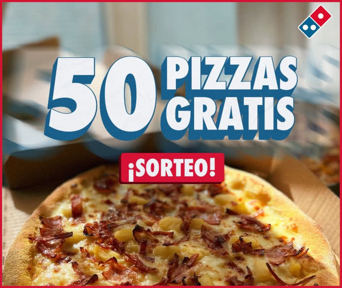 Sorteo Dominos Pizza 50 Pizzas Gratis