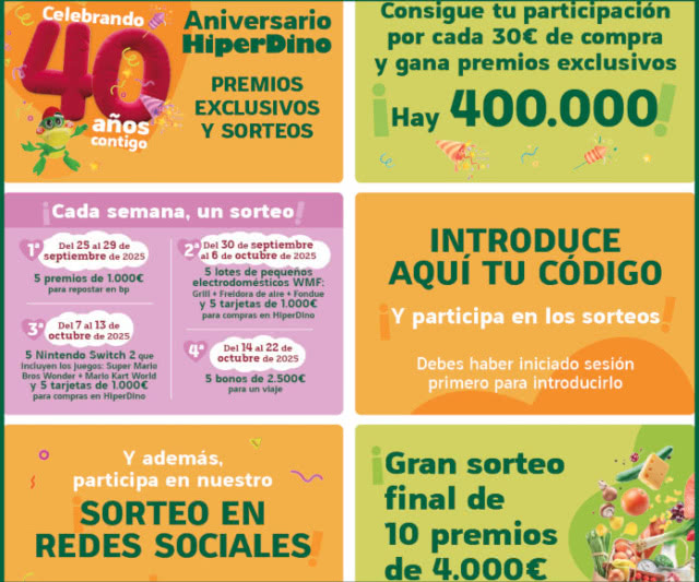 Sorteo Por Compra Hiperdino 400000 Premios
