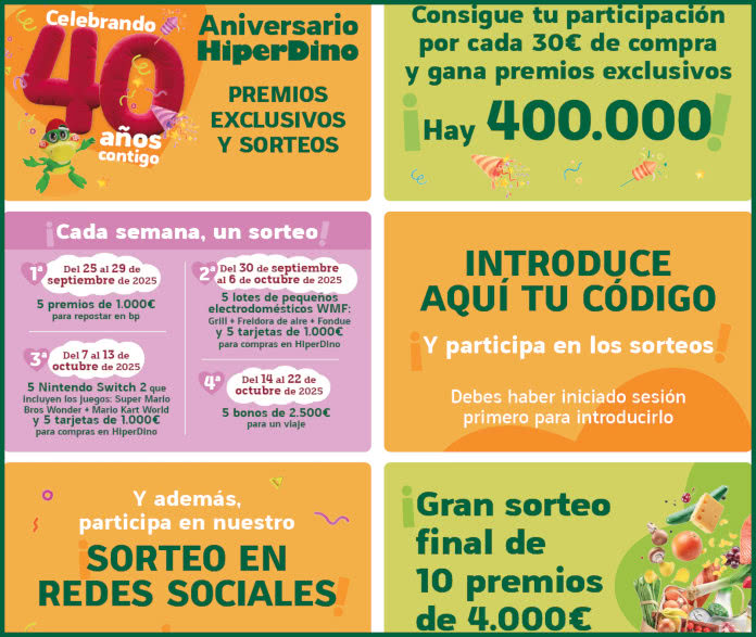 Sorteo Por Compra Hiperdino 400000 Premios