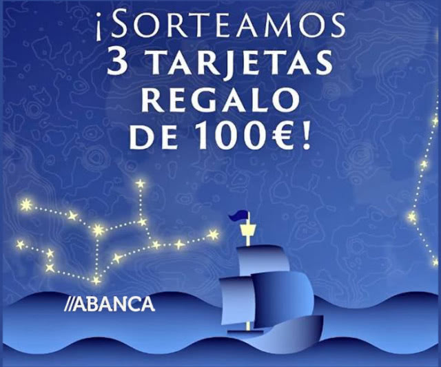 Sorteo Abanca 3 Tarjetas 100e