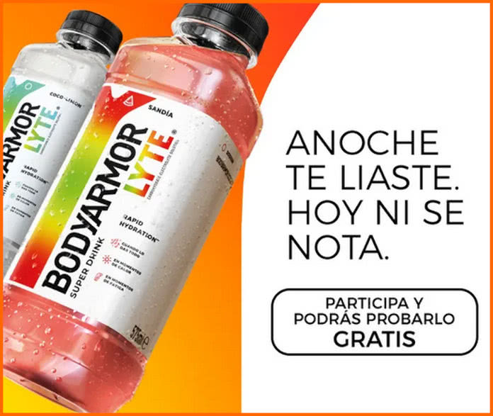 Sorteo Bodyarmor Lyte Lotes